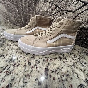 Vans Waffle Plaid High-Top Sneakers Unisex Women’s‎ 6 Men’s 7.5